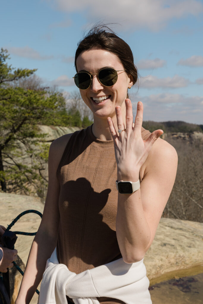 Nicole Posing With Engagement Ring